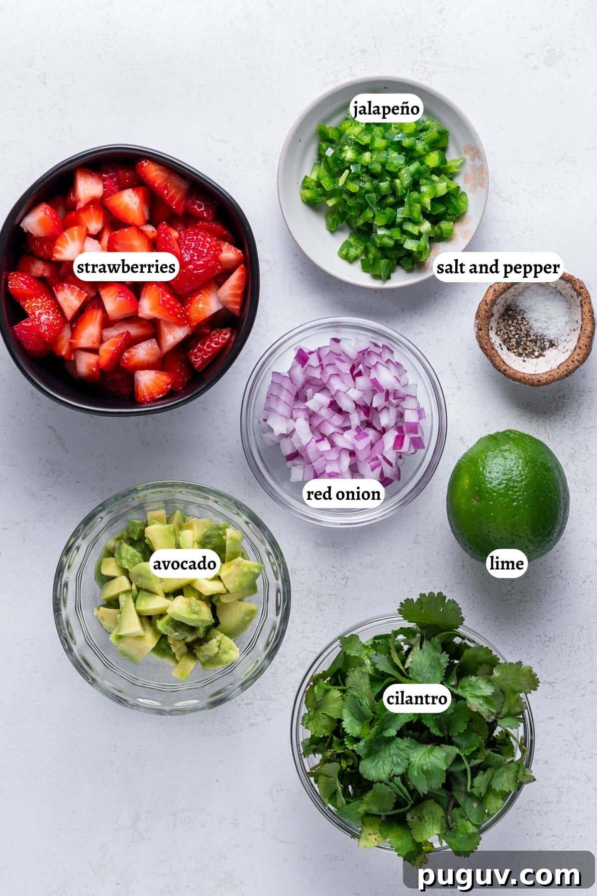 Strawberry Jalapeño Salsa Recipe — Fresh, Spicy Summer Dip 3 ingredients needed for the recipe