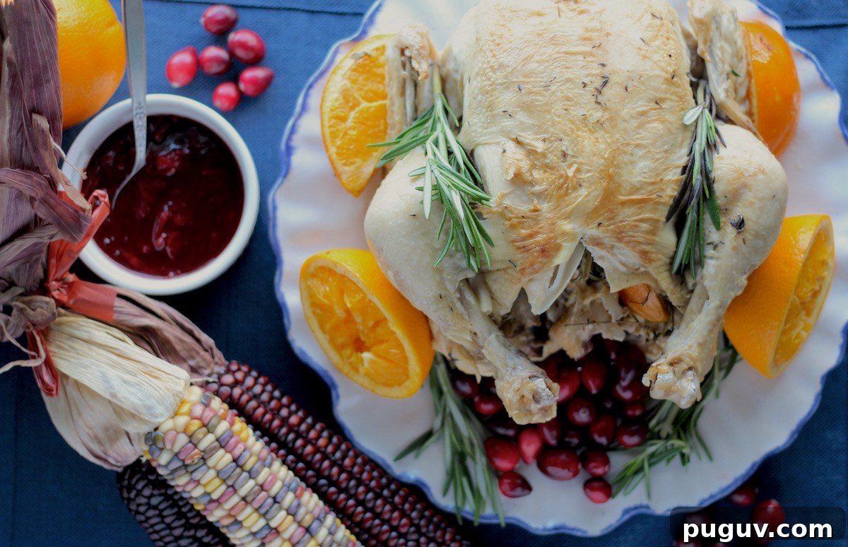 Instant Pot Whole Chicken with Cranberry Orange Sauce (AIP) - this comforting, healthy Paleo meal is perfect for the holidays, but easy enough to make on a weeknight! | fedandfulfilled.com