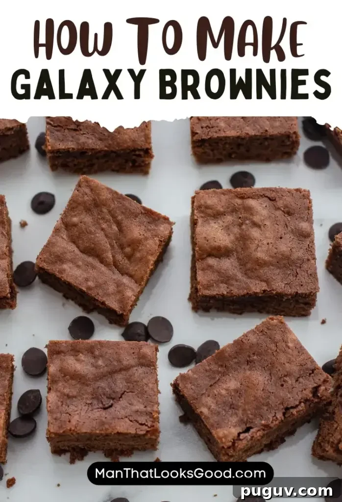 Galaxy Brownies Recipe: How to Make Swirled Chocolate Space Brownies 5 Brownies with toppings