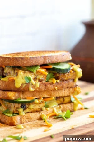 45 Tofu Recipes: Stir-Fries, Marinades, Curries, Sandwiches & More 20 This Curried Tofu Banh Mi is Delicious, refreshing and comes together within 30 mins. Easy Vegan Banh Mi Sandwich with coconut curry sauce! #Vegan #VeganRicha #TofuBanhMi #VeganBanhMi #Nutfree #Recipe Can be glutenfree