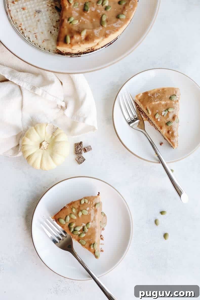 Vegan Pumpkin Caramel Tart Recipe — Autumn Dessert Guide 4 This creamy vegan pumpkin caramel tart