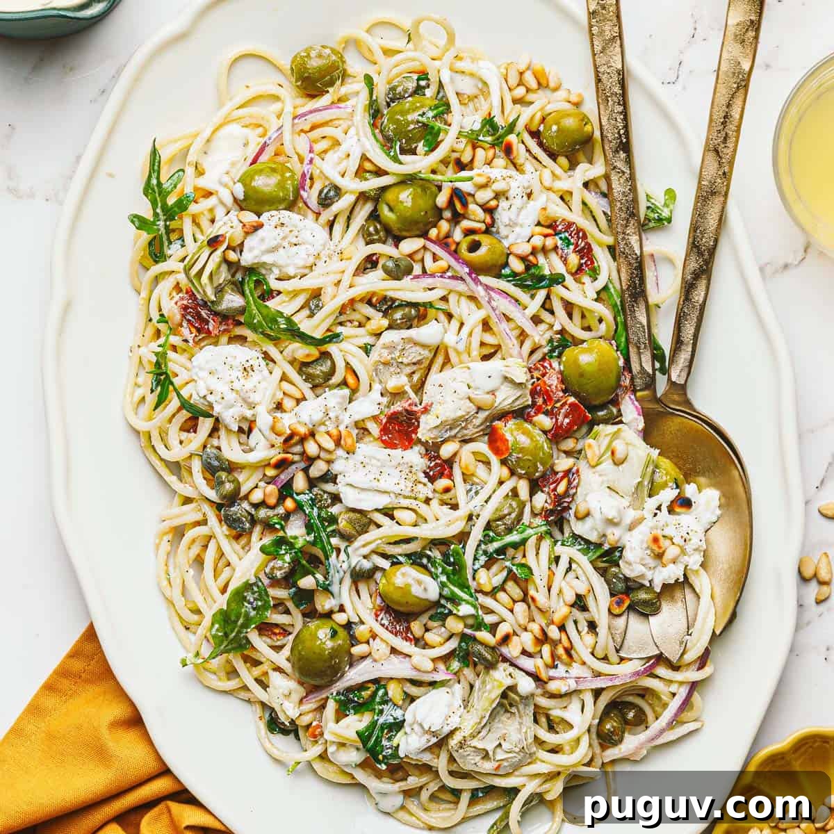 20-Minute Greek Orzo Salad with Feta & Olives 12 img 35210 11