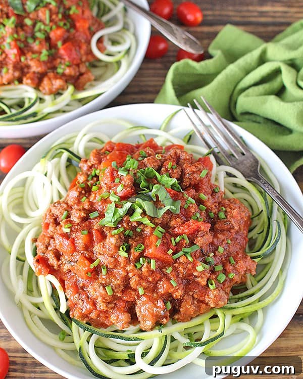 Paleo Whole30 Spaghetti Meat Sauce 