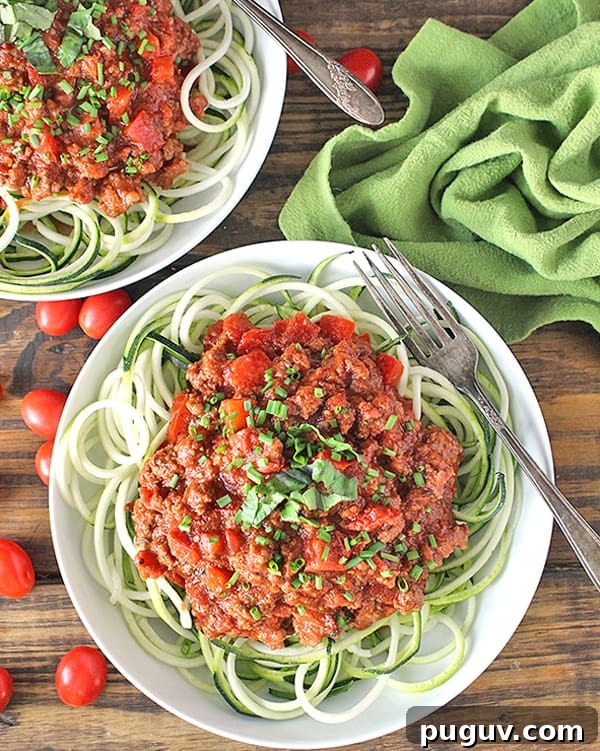 Paleo Whole30 Spaghetti Meat Sauce 
