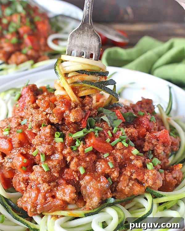 Paleo Whole30 Spaghetti Meat Sauce 