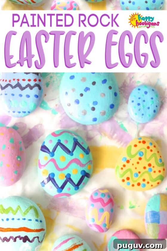 Painted Rock Easter Egg Craft for Kids