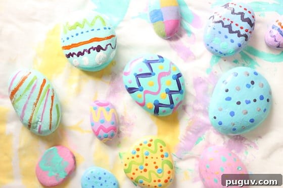 Painted Stone Easter Egg Craft