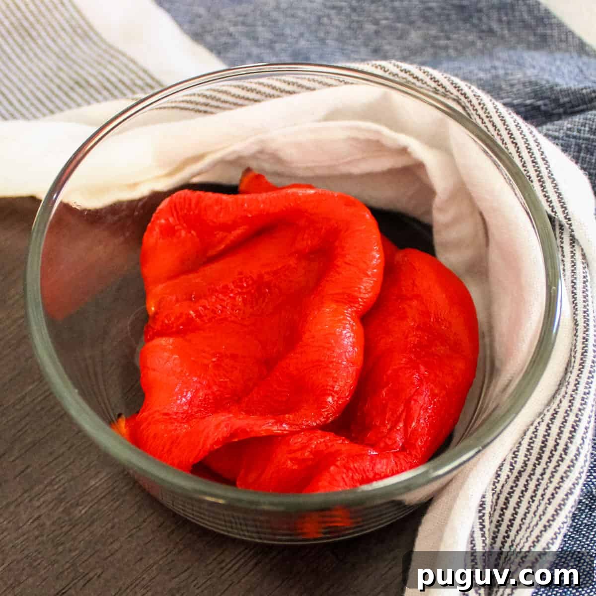 Air fryer roasted red peppers