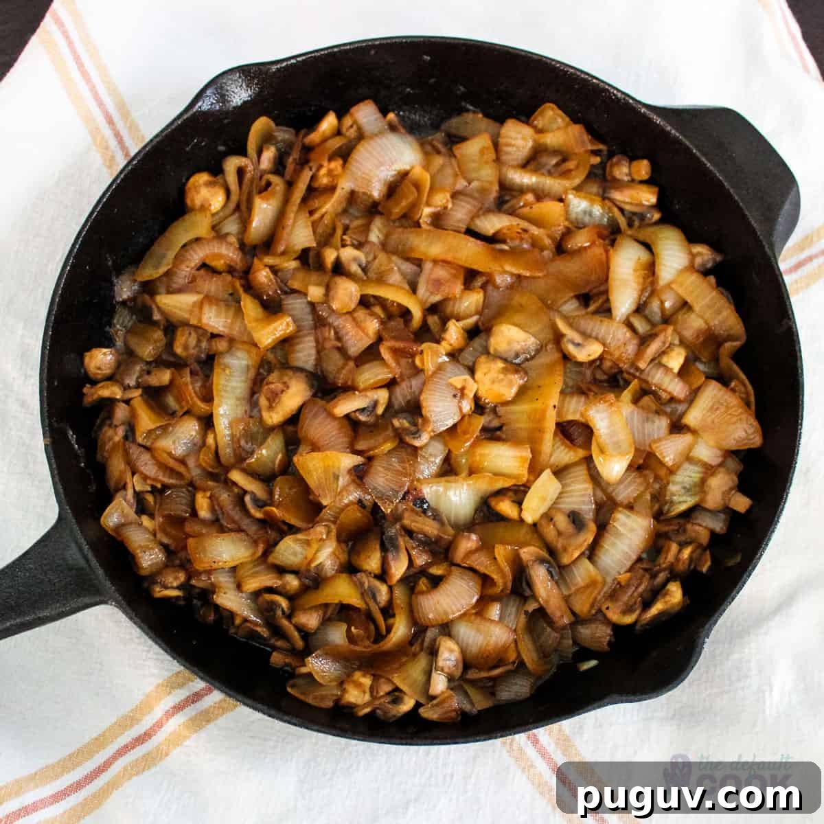 Caramelized onions and mushrooms