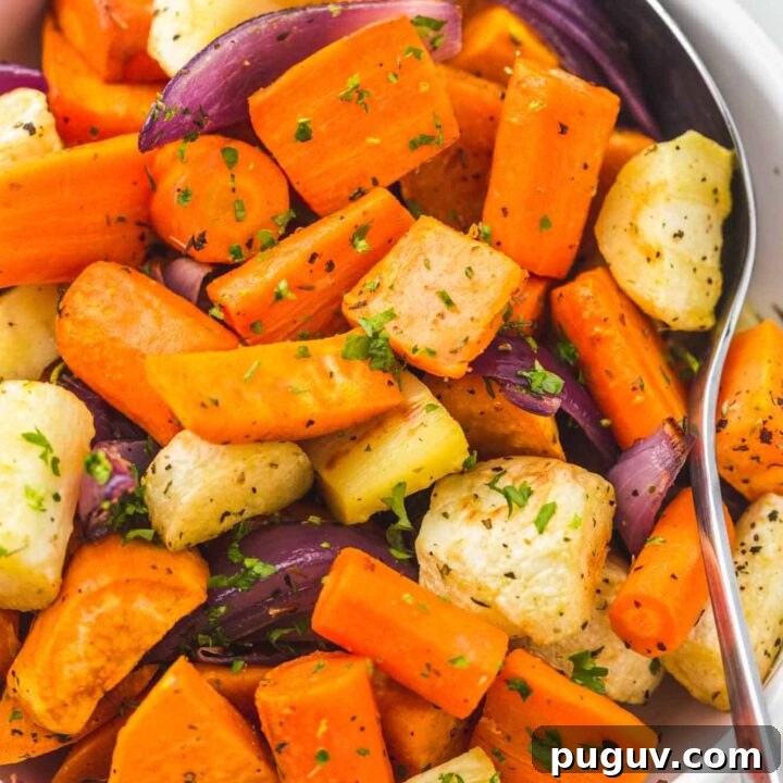 Roasted root vegetables