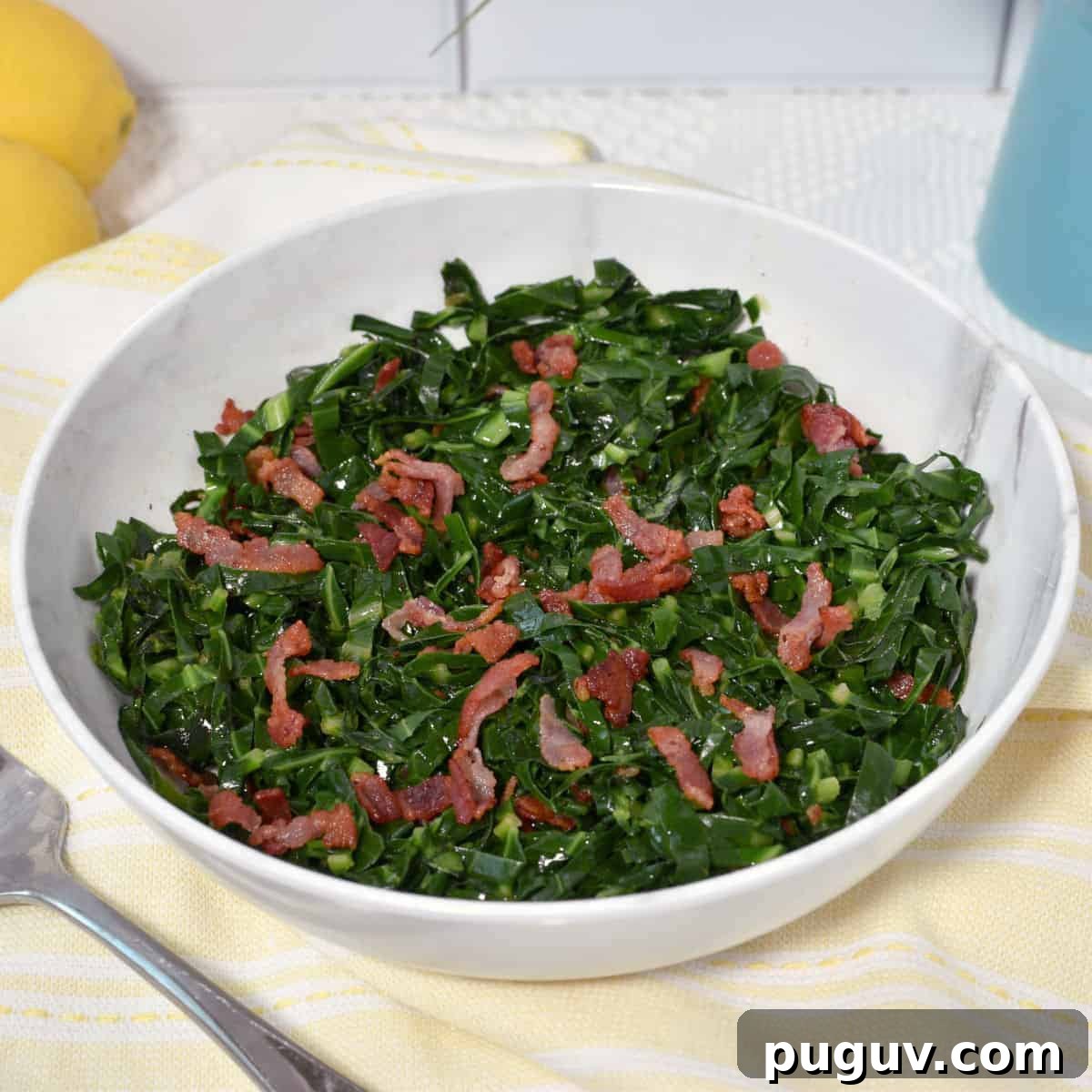 Stir-fried collard greens
