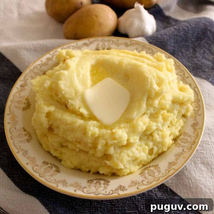 Garlic mashed potatoes