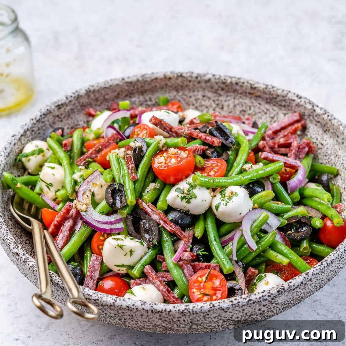 Cold green bean salad