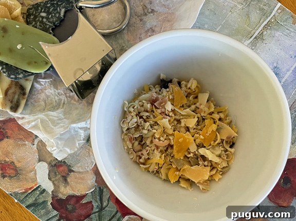 How to Make Soap from Soap Slivers: Zero-Waste Tutorial 3 Grated and broken slivers