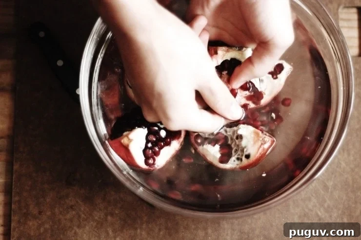 Separating seeds from pomegranates