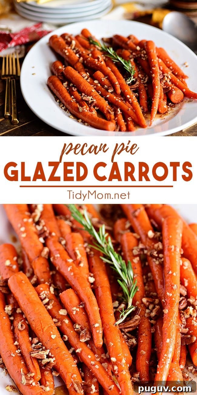 Pecan Pie-Glazed Carrots: Sweet Roasted Side Dish 6 Pecan Pie Glazed Carrots photo collage