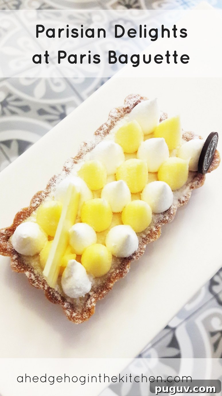 Parisian Delights at Paris Baguette. This is the BEST lemon meringue tart we've ever had!