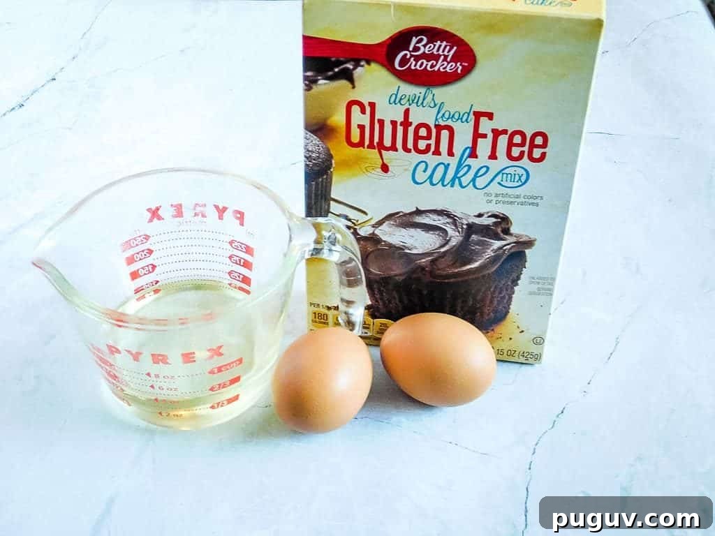 3 Delicious Cookies from One Gluten-Free Chocolate Cake Mix 3 ingredients on a white countertop