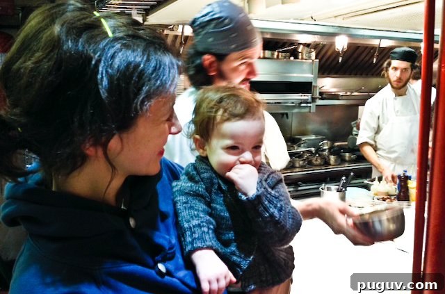 Aria and Edith in the kitchen at Blue Hill.