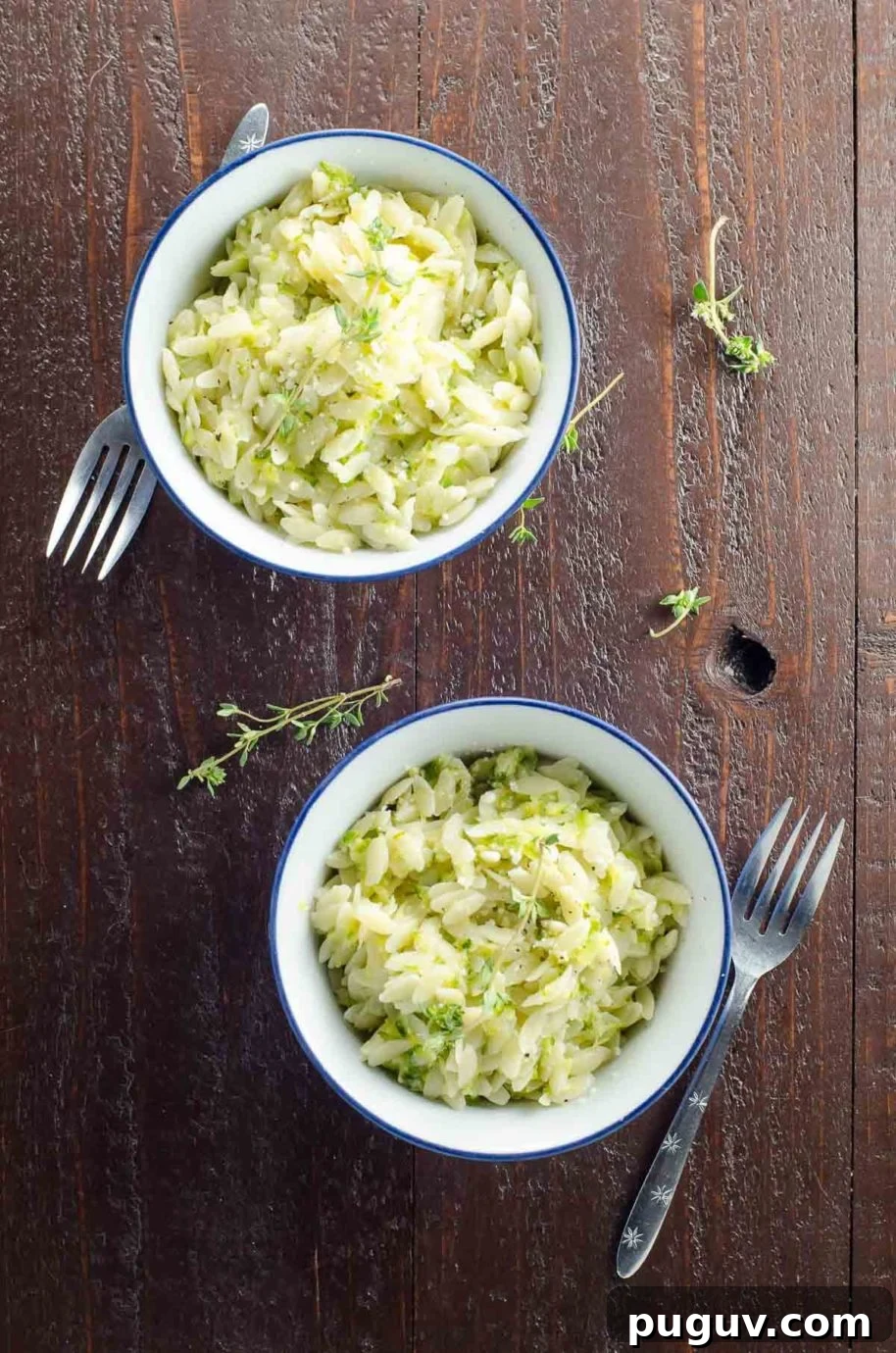 Camille Kingsolver’s Disappearing Zucchini Orzo Recipe 5 zucchini orzo in bowls