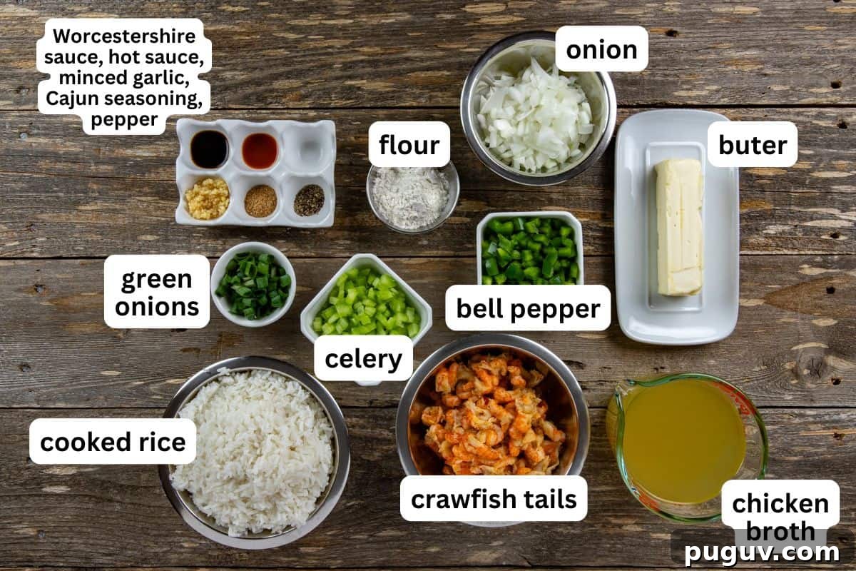 All ingredients measured out in individual containers.