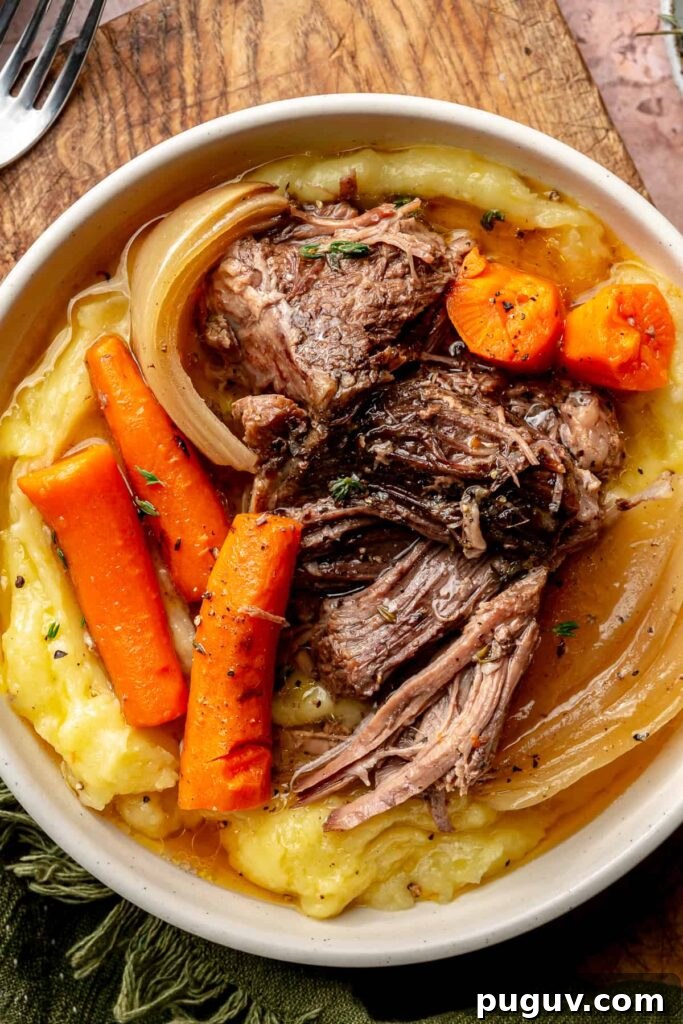 Slow-Cooker Pot Roast with Tender Vegetables and Savory Gravy 2 Slow Cooker Crockpot Pot Roast Recipe