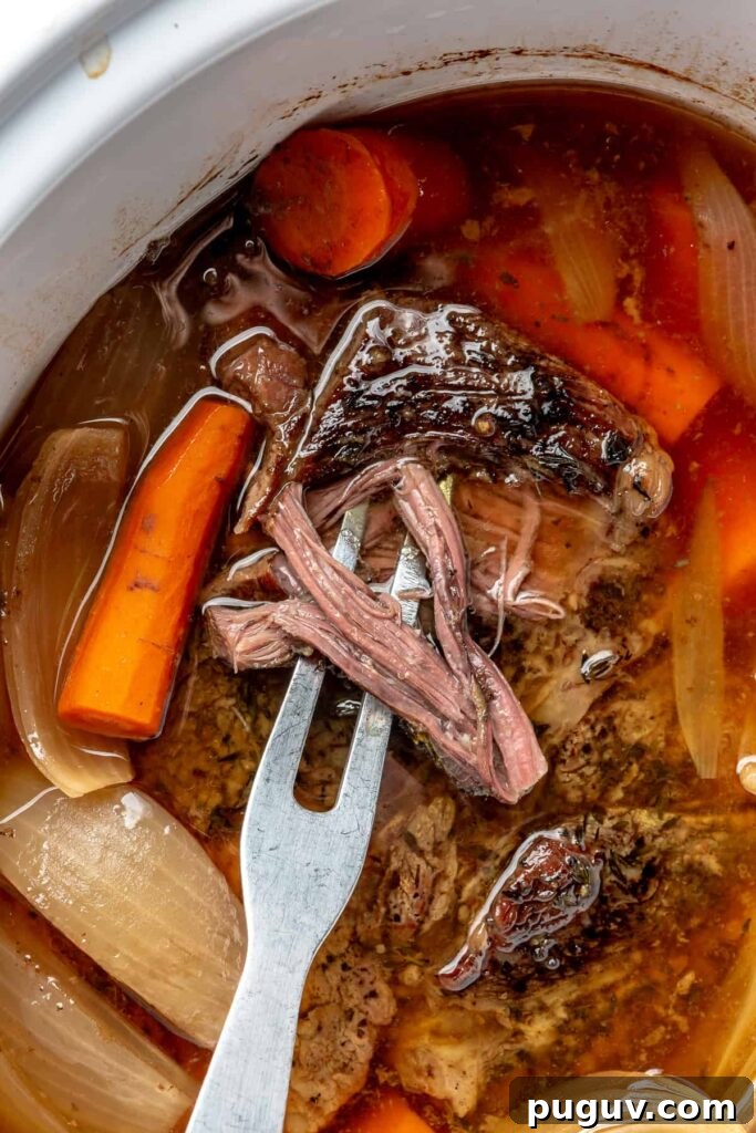 Slow-Cooker Pot Roast with Tender Vegetables and Savory Gravy 4 Slow Cooker Crockpot Pot Roast Recipe
