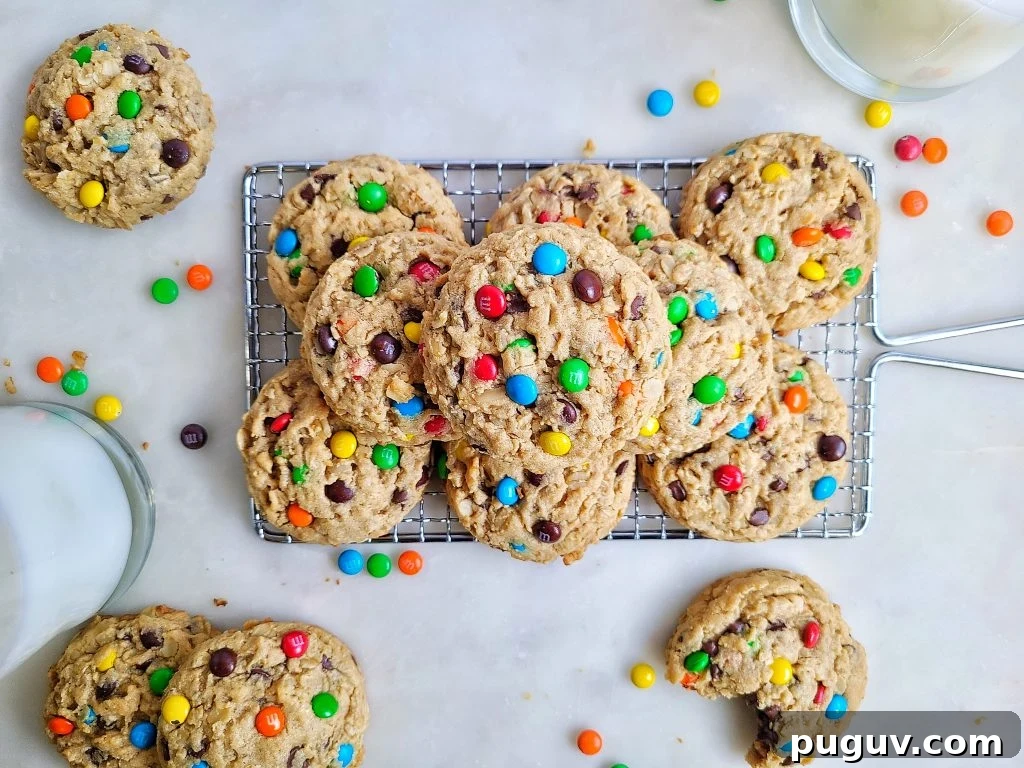 Chewy Monster Cookies Recipe: Thick, Loaded Chocolate Peanut Butter 6 monster cookies