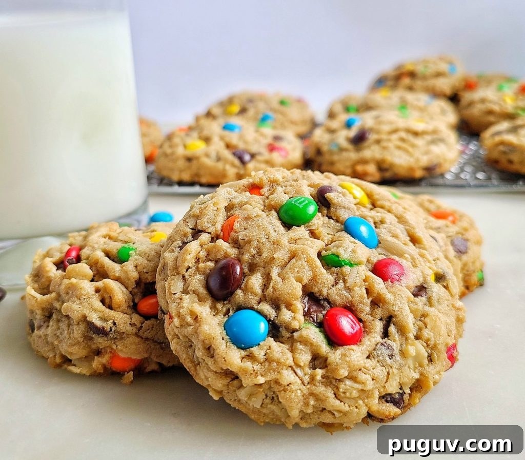 Chewy Monster Cookies Recipe: Thick, Loaded Chocolate Peanut Butter 2 Thick and Chewy Monster cookies
