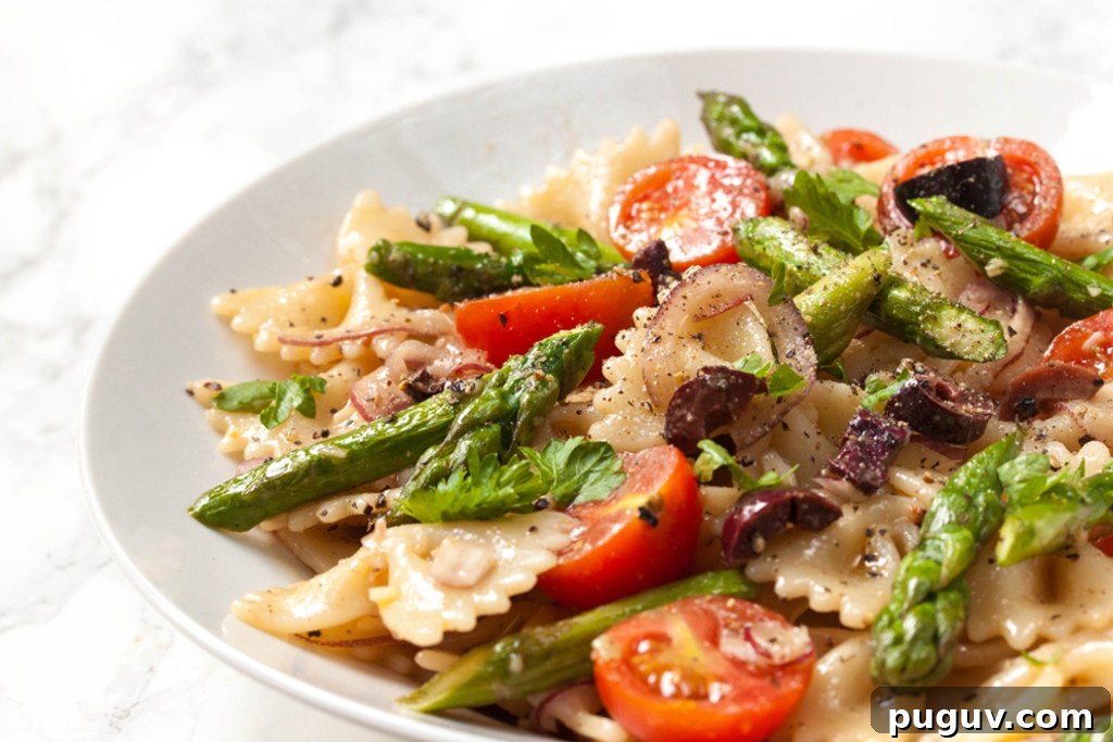 Mediterranean Asparagus Pasta Salad with Lemon and Herbs 2 Light Mediterranean Pasta Salad