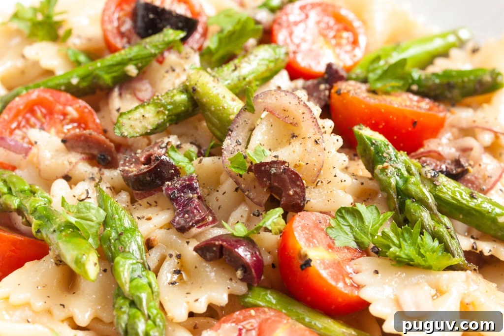 Mediterranean Asparagus Pasta Salad with Lemon and Herbs 3 Light Mediterranean Pasta Salad