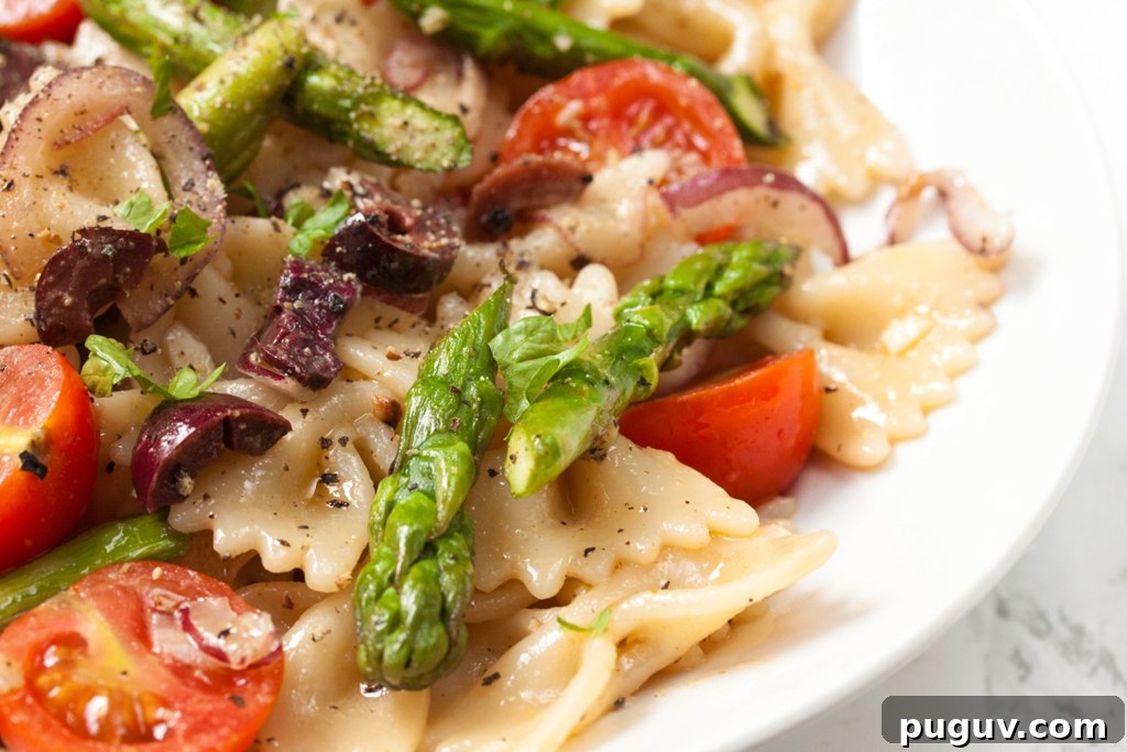 Mediterranean Asparagus Pasta Salad with Lemon and Herbs 4 Light Mediterranean Pasta Salad