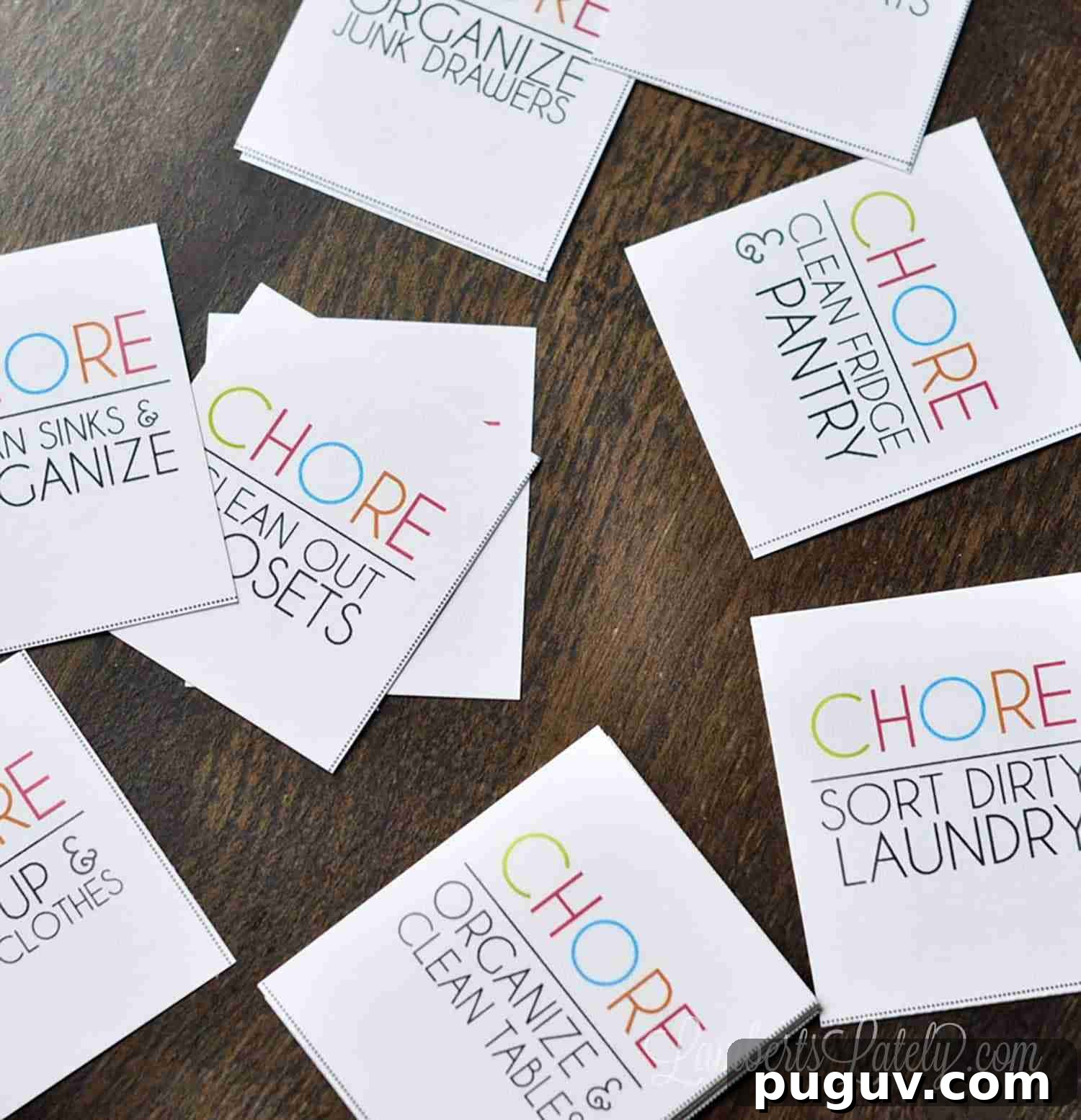 printable square chore cards.