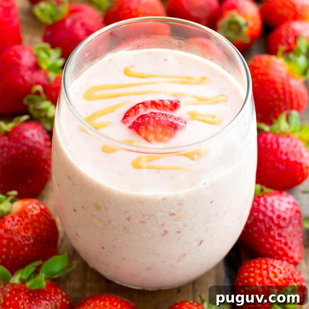 Peanut Butter Hot Chocolate Smoothie — Vegan, Gluten-Free Protein Boost 9 Vegan Strawberry Peanut Butter Smoothie