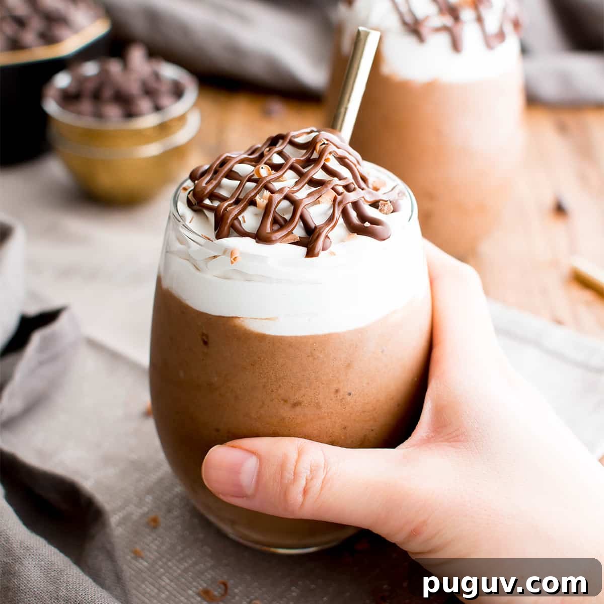Peanut Butter Hot Chocolate Smoothie — Vegan, Gluten-Free Protein Boost 10 Paleo Mocha Frappe