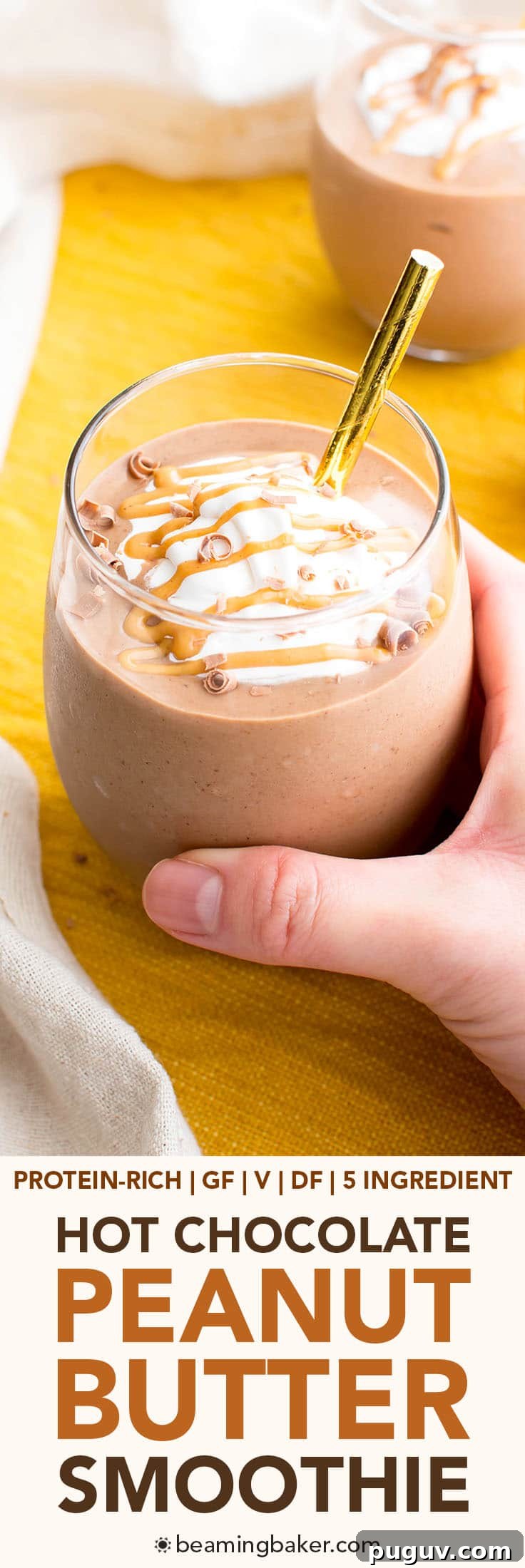 Peanut Butter Hot Chocolate Smoothie — Vegan, Gluten-Free Protein Boost 7 Peanut Butter Hot Chocolate Smoothie