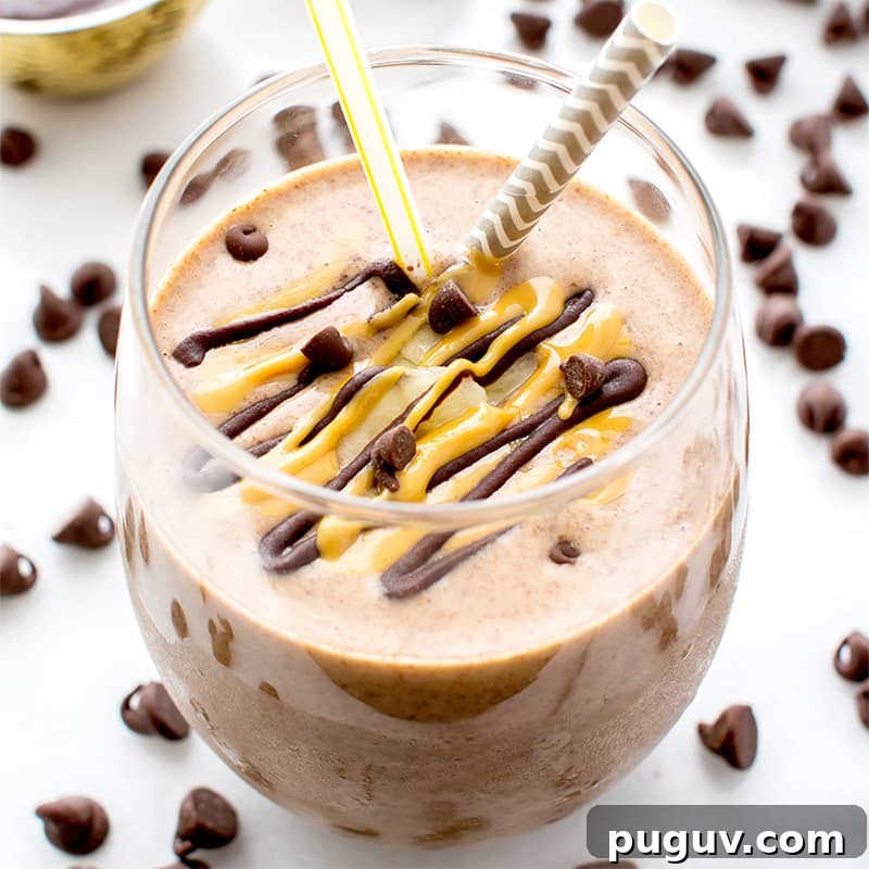 Peanut Butter Hot Chocolate Smoothie — Vegan, Gluten-Free Protein Boost 8 Chocolate Peanut Butter Banana Smoothie
