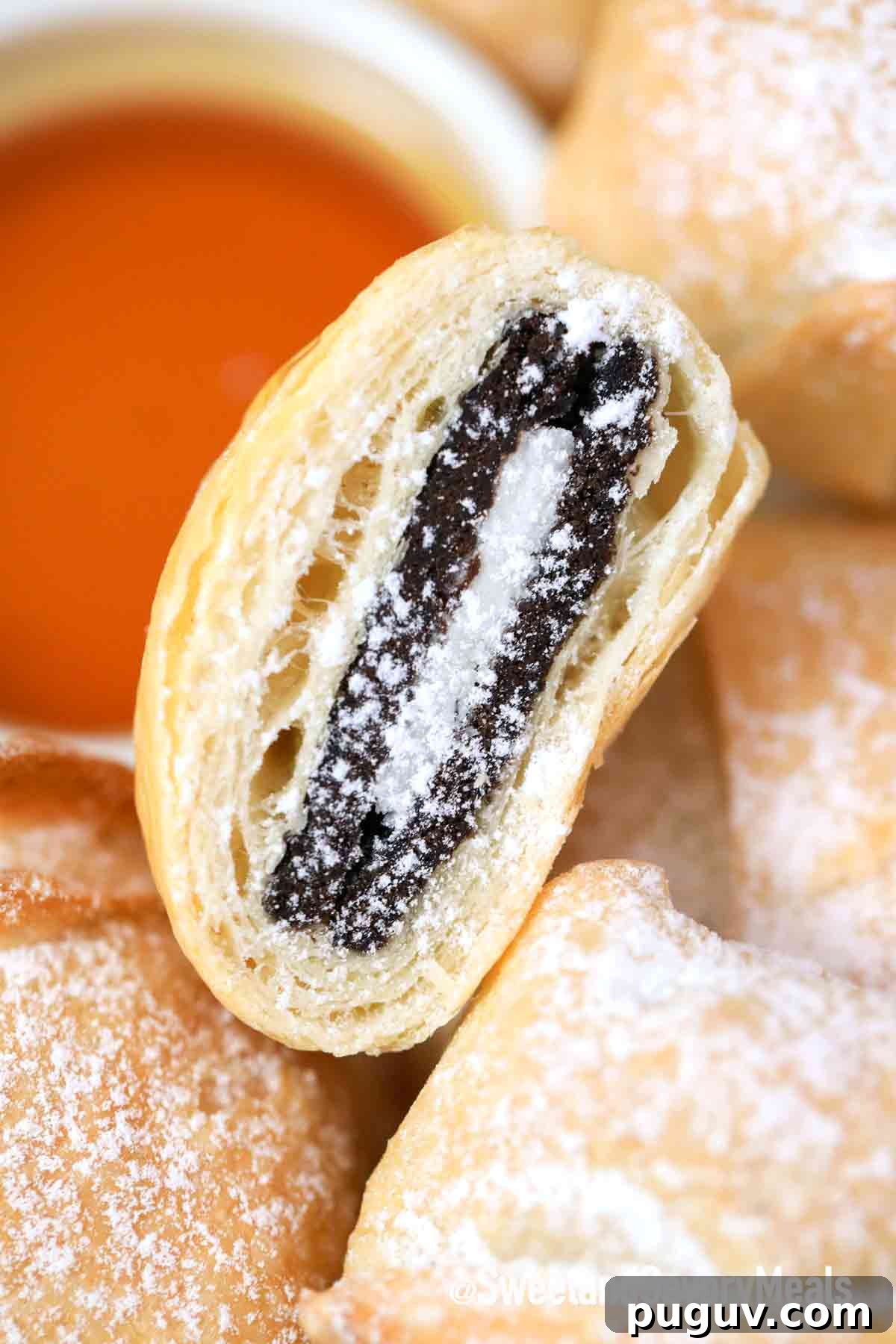 air fried Oreos center