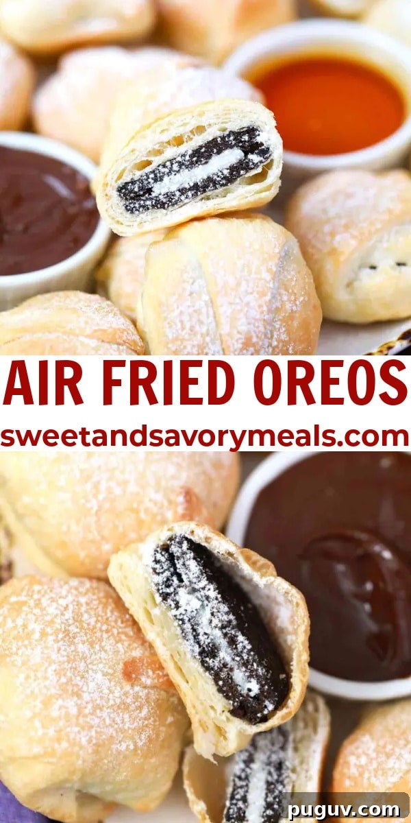 Crispy Air-Fried Oreos: Quick Dessert Recipe for Parties 12 easy air fried oreos pin