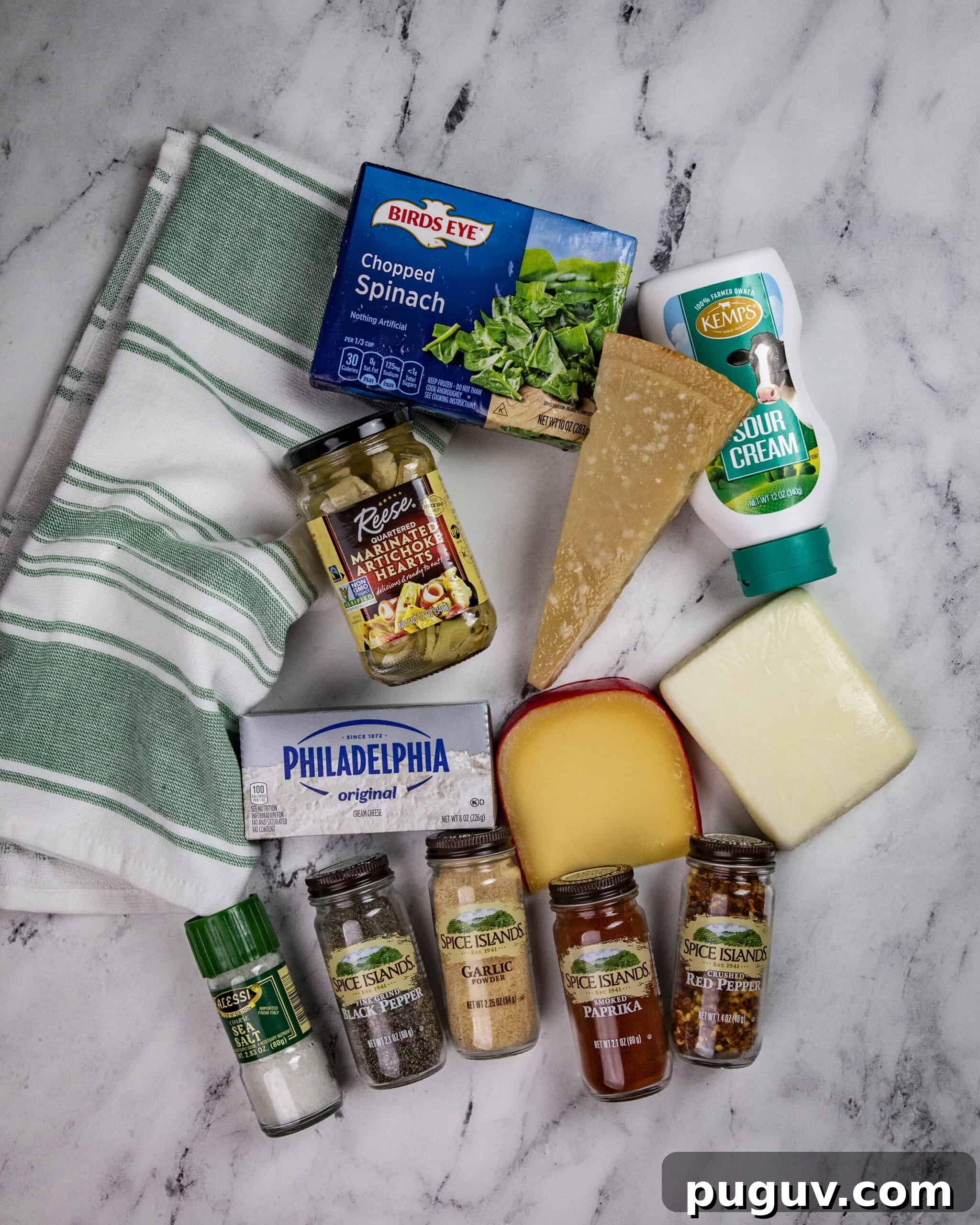Smoky Three-Cheese Spinach Artichoke Dip Recipe 3 Ingredients for dip