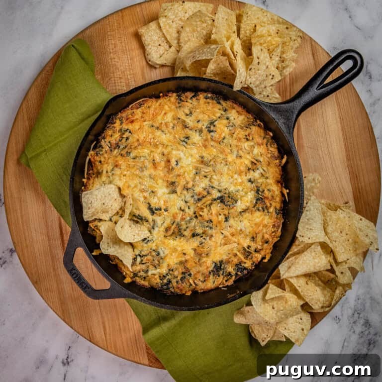 Baked dip ready to serve