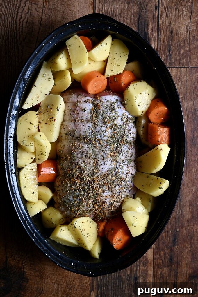Pork roast with Greek roasted potatoes