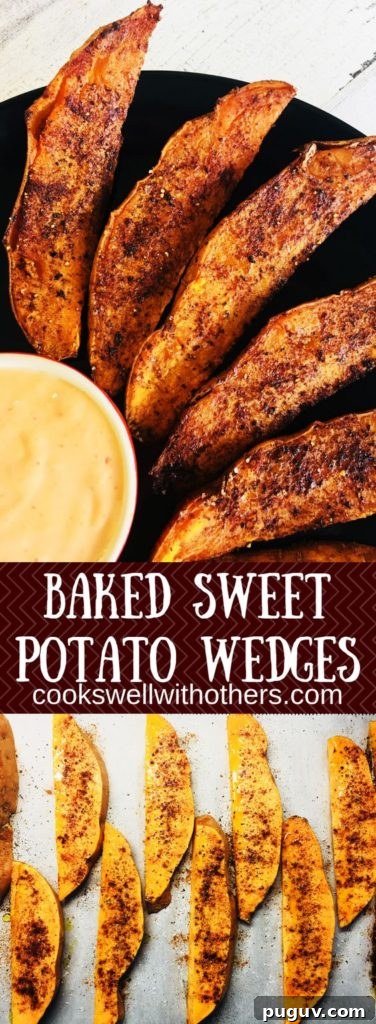 Crispy Baked Sweet Potato Wedges with Garlic Herb Dip 11 Baked Sweet Potato Wedges