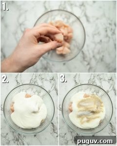 How to marinate popcorn chicken 3 step by step photos showing How to marinate popcorn chicken