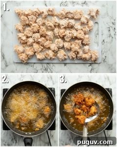 how to make popcorn chicken 3 step by step photos showing how to make popcorn chicken