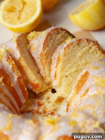 sliced gluten free lemon bundt cake