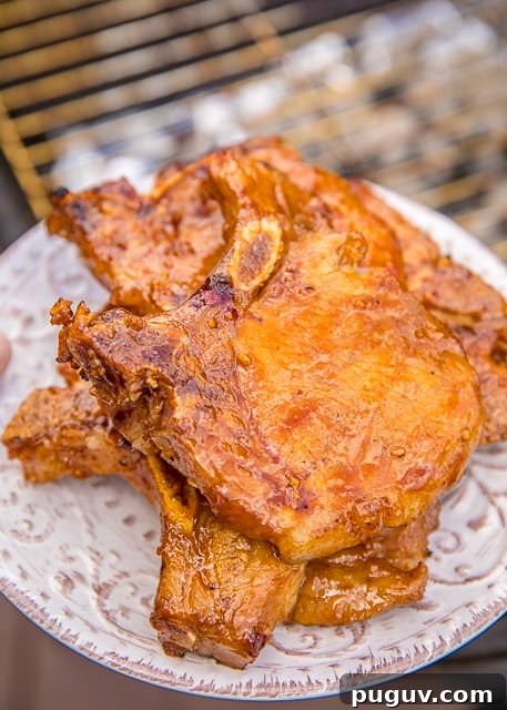 Grilled Huli Huli Pork Chops Grilled Huli Huli Pork Chops served