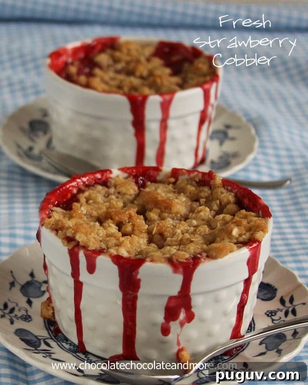 Fresh Strawberry Cobbler Fresh Strawberry Cobbler-Individual cobblers bursting with fresh berry flavor and a crumb topping!
