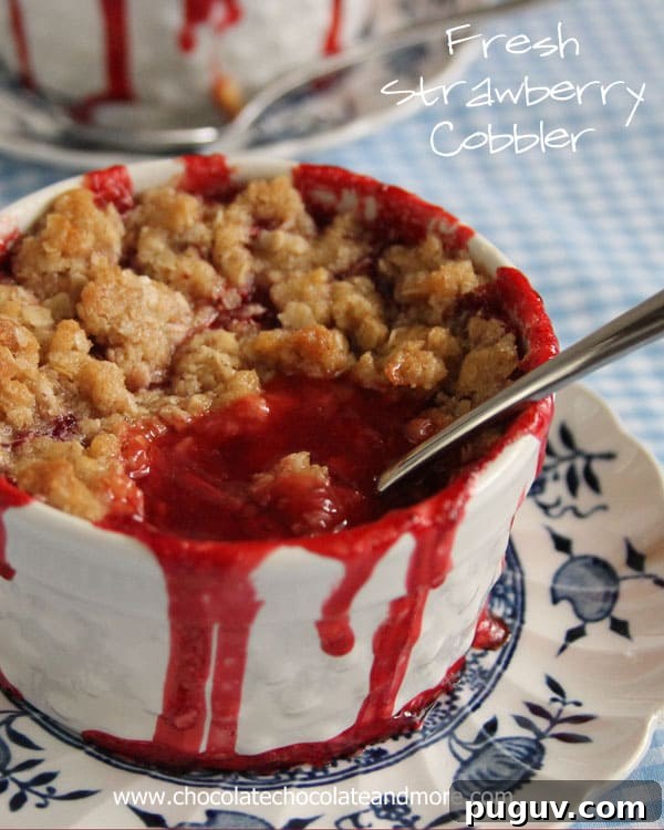Fresh Strawberry Cobbler Fresh Strawberry Cobbler-Individual cobblers bursting with fresh berry flavor and a crumb topping!