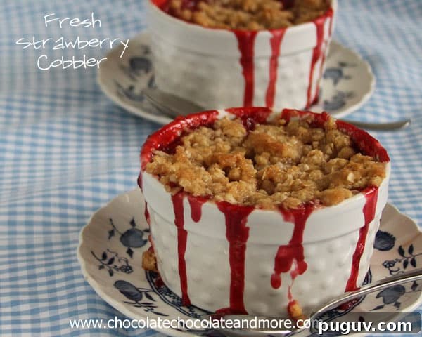 Fresh Strawberry Cobbler Fresh Strawberry Cobbler-Individual cobblers bursting with fresh berry flavor and a crumb topping!